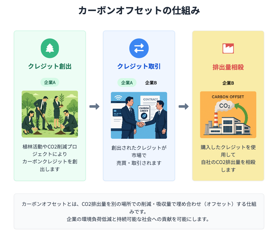 カーボン・オフセットの仕組み
