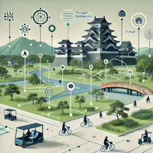 Understanding Visitor Mobility Patterns in Public Spaces: A Case Study of Wakayama Castle Park