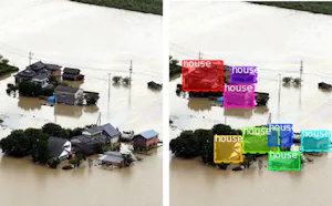 Drone-based water level detection in flood disasters
