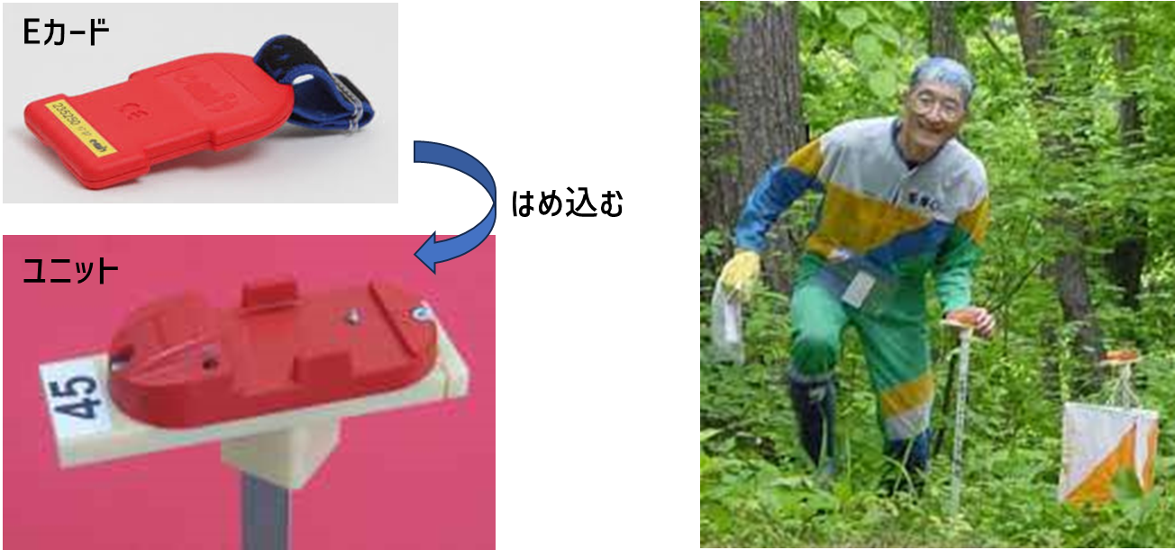 Eカードとユニットと実際に使う様子