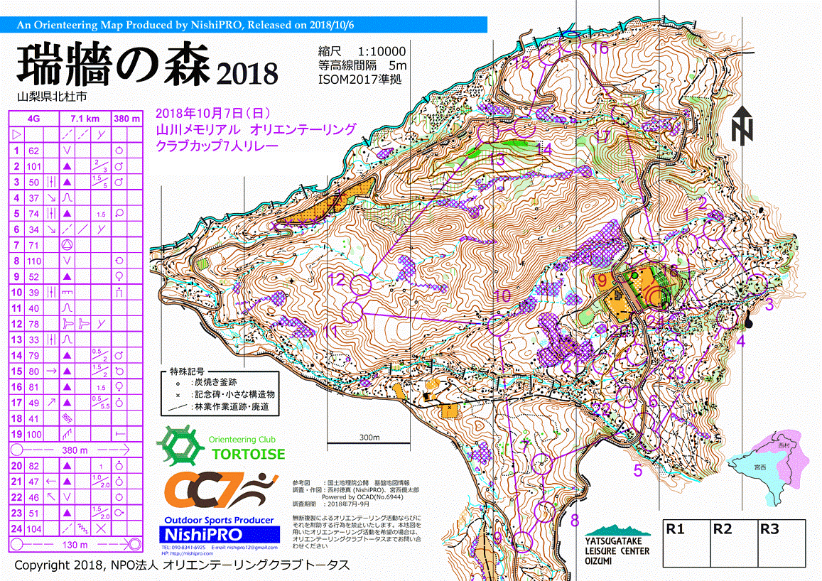 オリエンテーリング用の地図