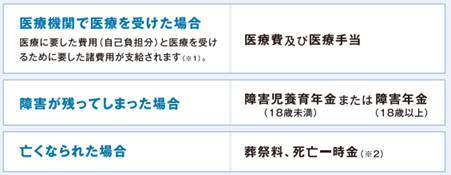 ワクチン接種後の副反応の症状別補償