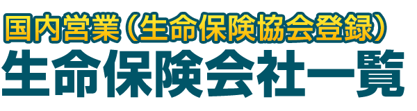 国内営業（生命保険協会登録）生命保険会社一覧