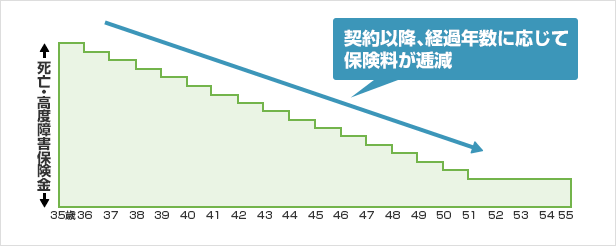 逓減定期保険の比較