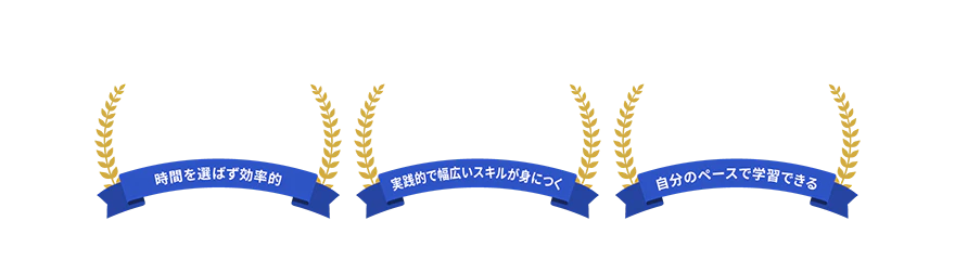 90%以上の利用者が高評価！98.7%が時間を選ばず効率的と回答、97.5%が実践的で幅広いスキルが身に付くと回答、98.7%が自分のペースで学習できると回答。GLOBIS学び放題個人利用ユーザーアンケート調査より。調査対象：20〜50代ビジネスパーソン77名。2024年11月実施
