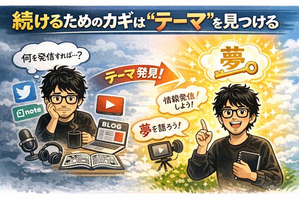 まずはテーマ決めが情報発信を続けるコツでした