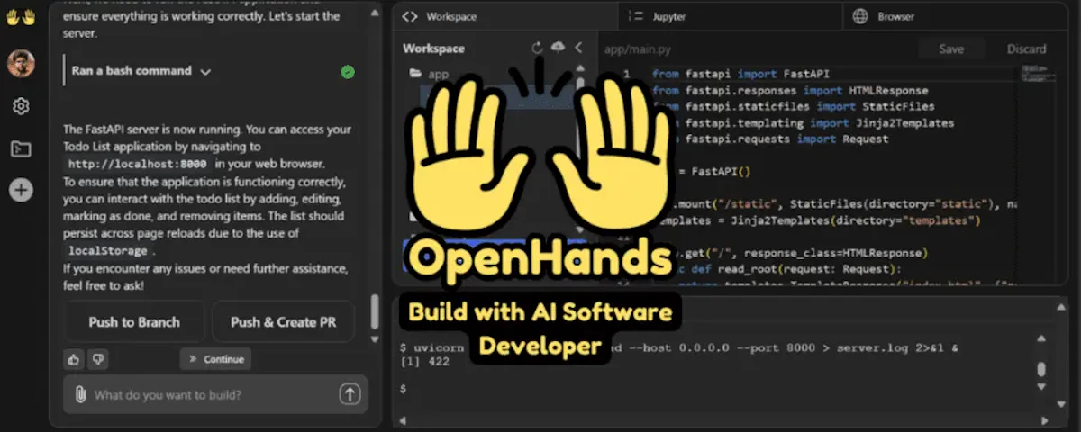 OpenHandsのエージェント構成イメージ