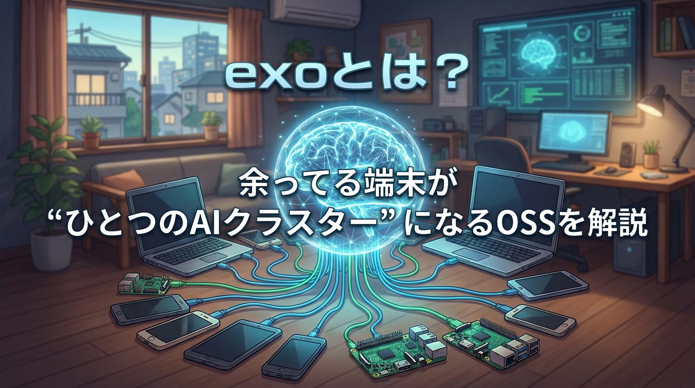 使っていない端末がつながってAIクラスターとして機能している様子