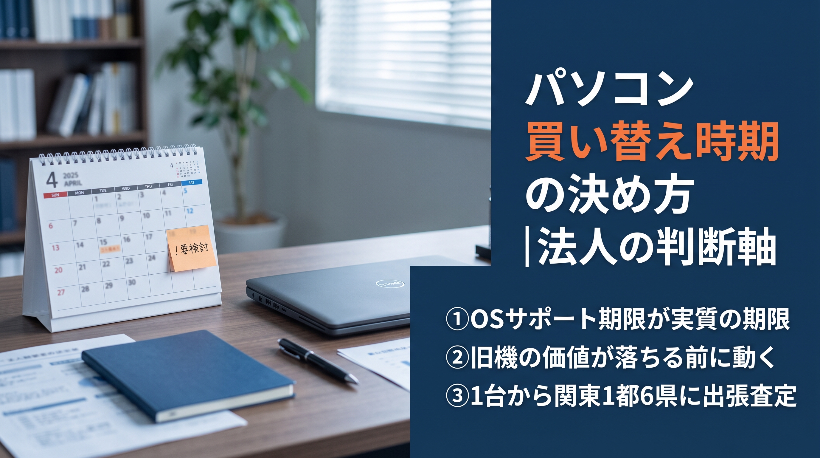 パソコン買い替え時期の決め方|法人の判断軸