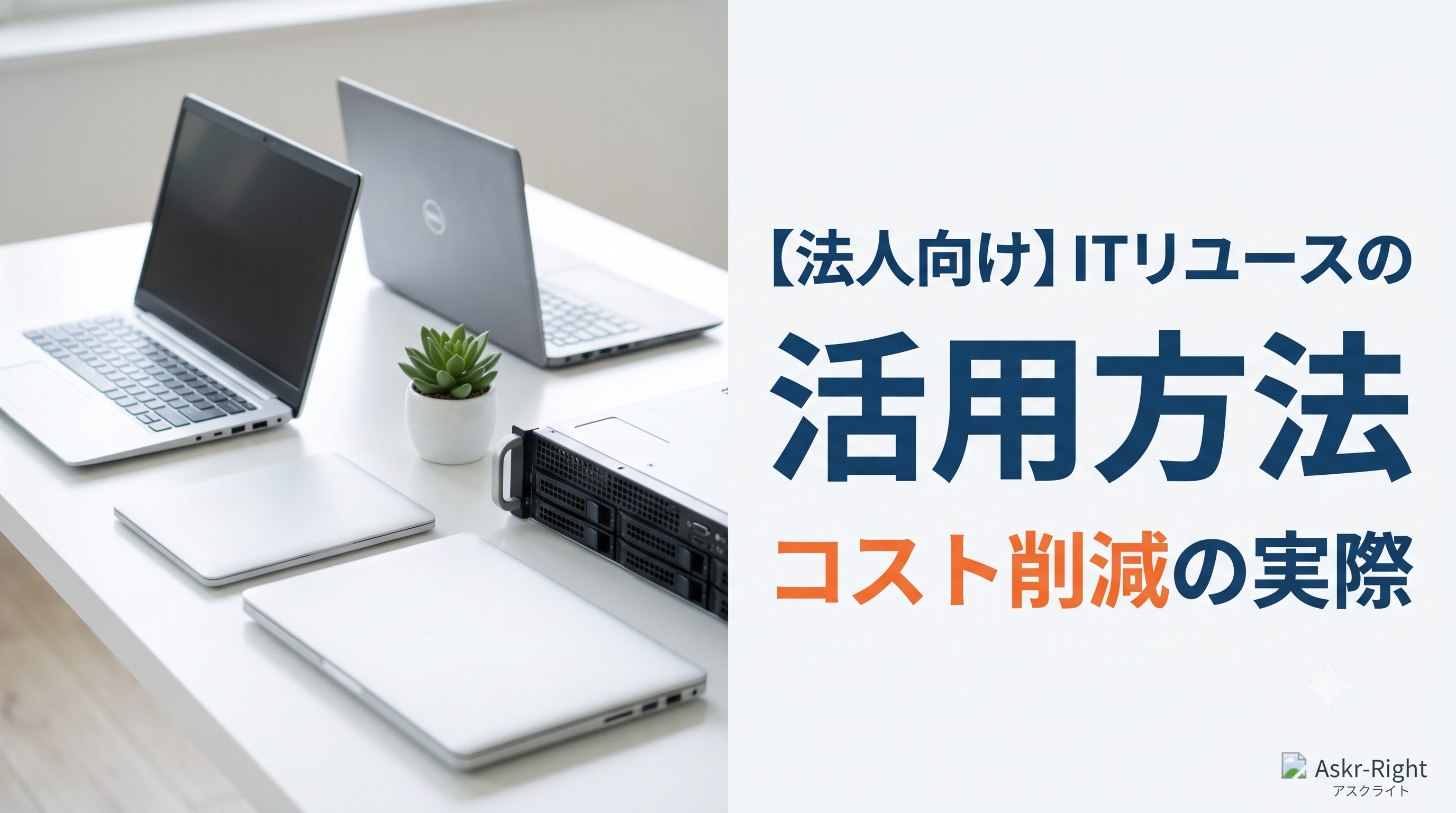 【法人向け】ITリユースの活用方法|コスト削減の実際