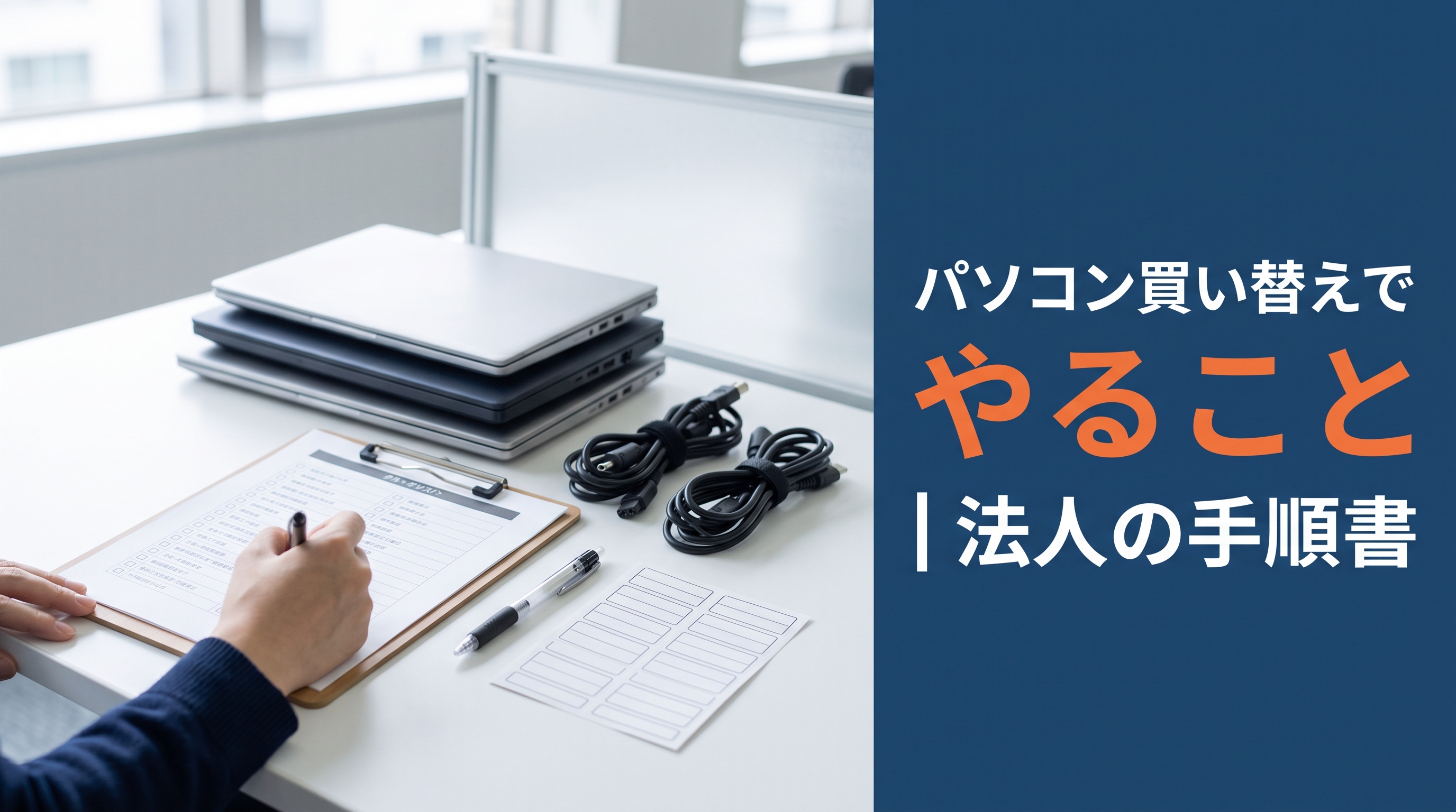 パソコン買い替えでやること|法人の手順書