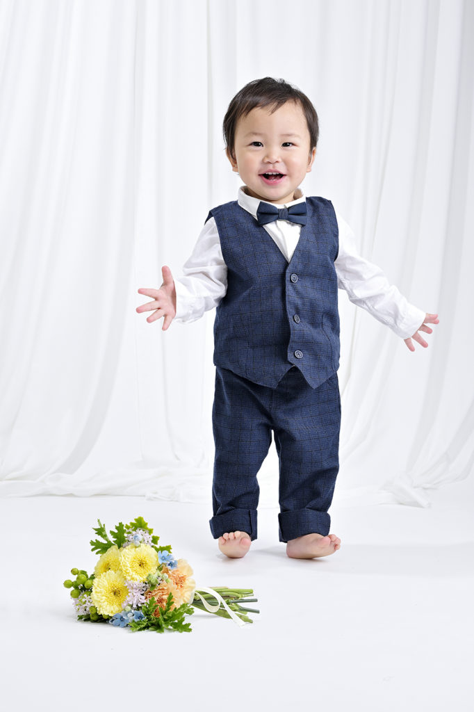 花束と赤ちゃん