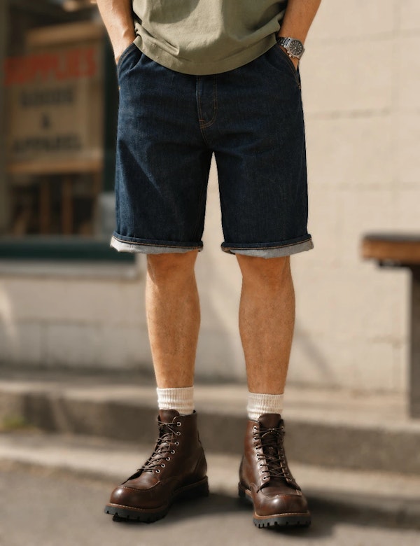 【未使用】JIMMY TAVERNITI セルビッチデニムショートパンツ！31 横濱デニム 11.5oz セルビッチ ショートパンツ | 大人のアメカジ