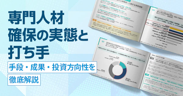 【大手企業 部長職以上500名調査】専門人材確保の実態と打ち手―手段・成果・投資方向性を徹底分析のサムネイル