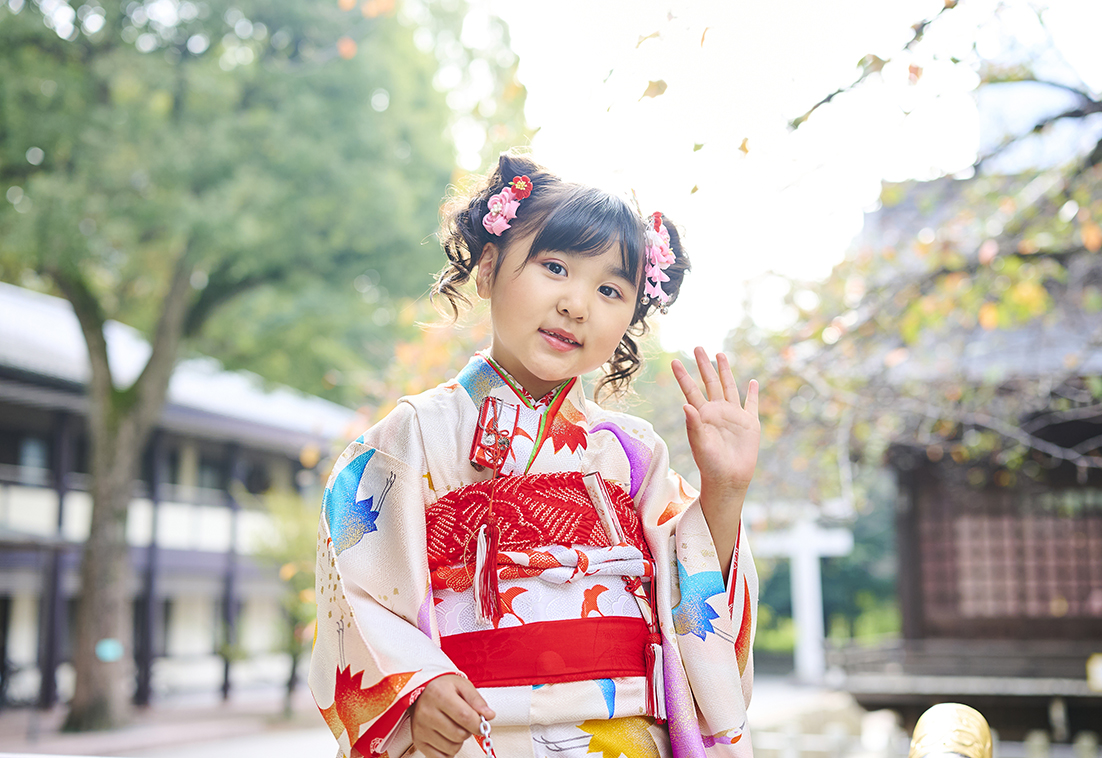 新宿十二社熊野神社での7歳 七五三