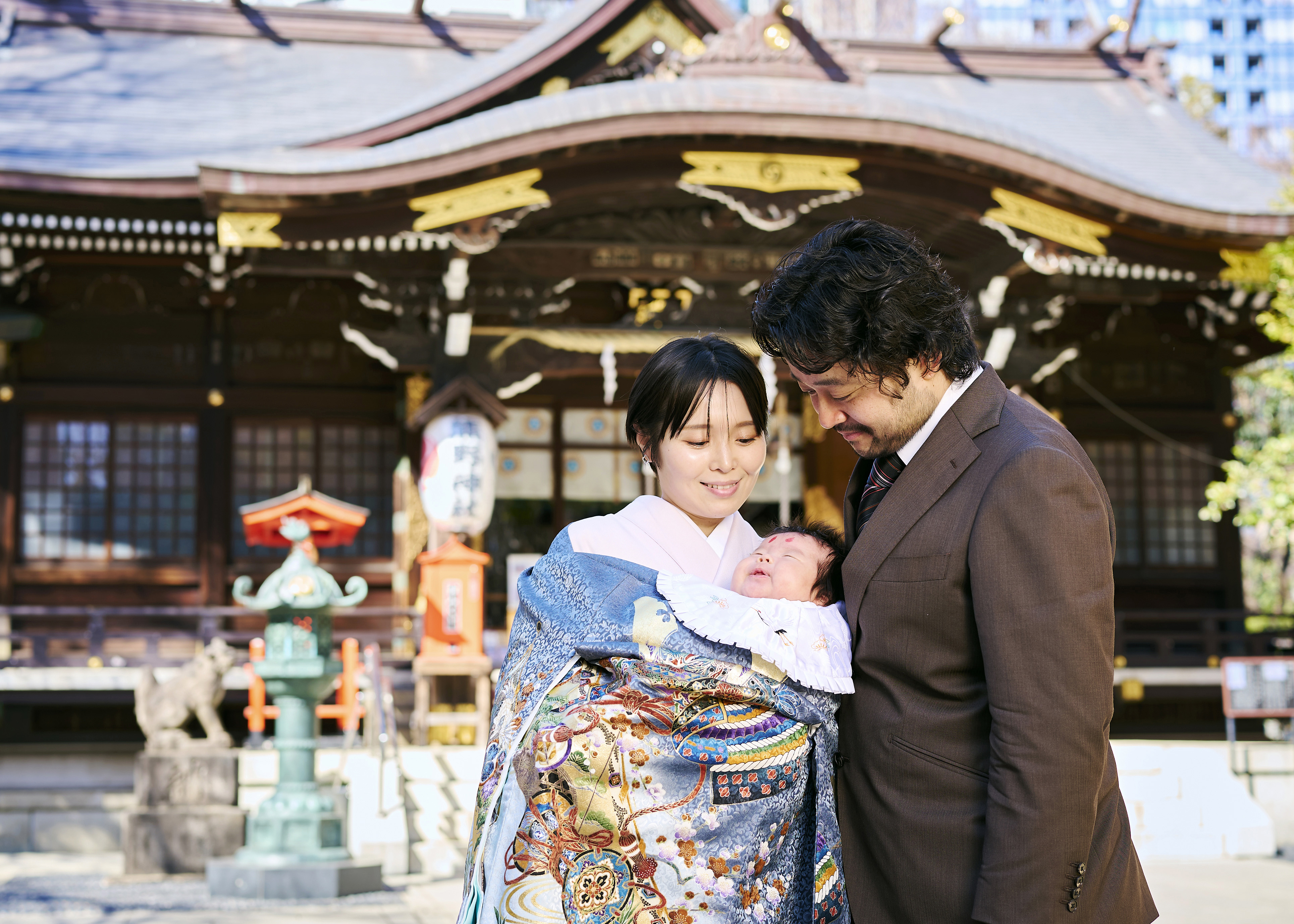 新宿十二社熊野神社でのお宮参り撮影