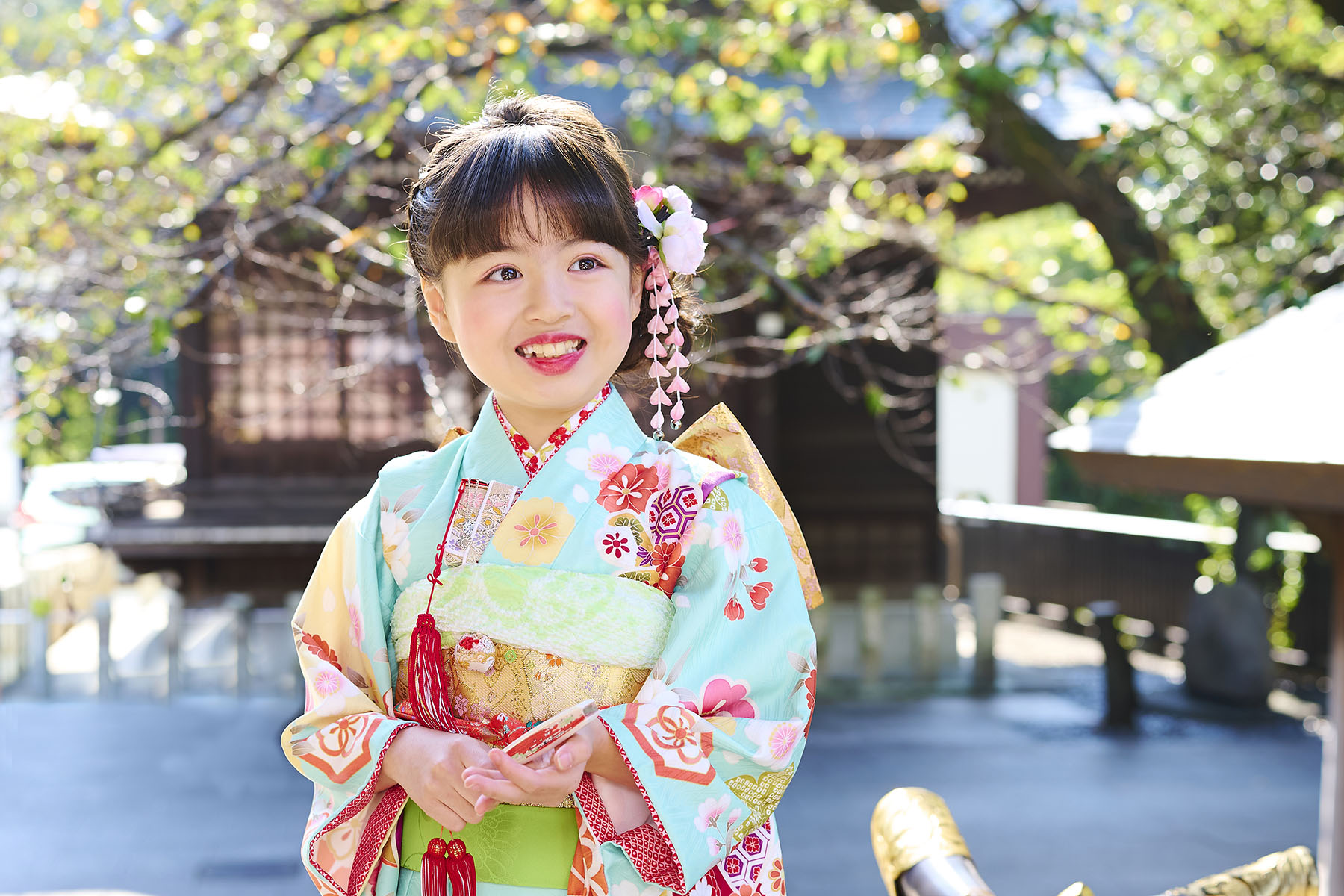 新宿十二社熊野神社での七五三の撮影7歳