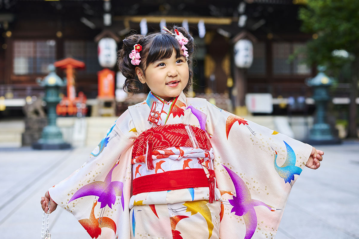 新宿十二社熊野神社の七五三の様子