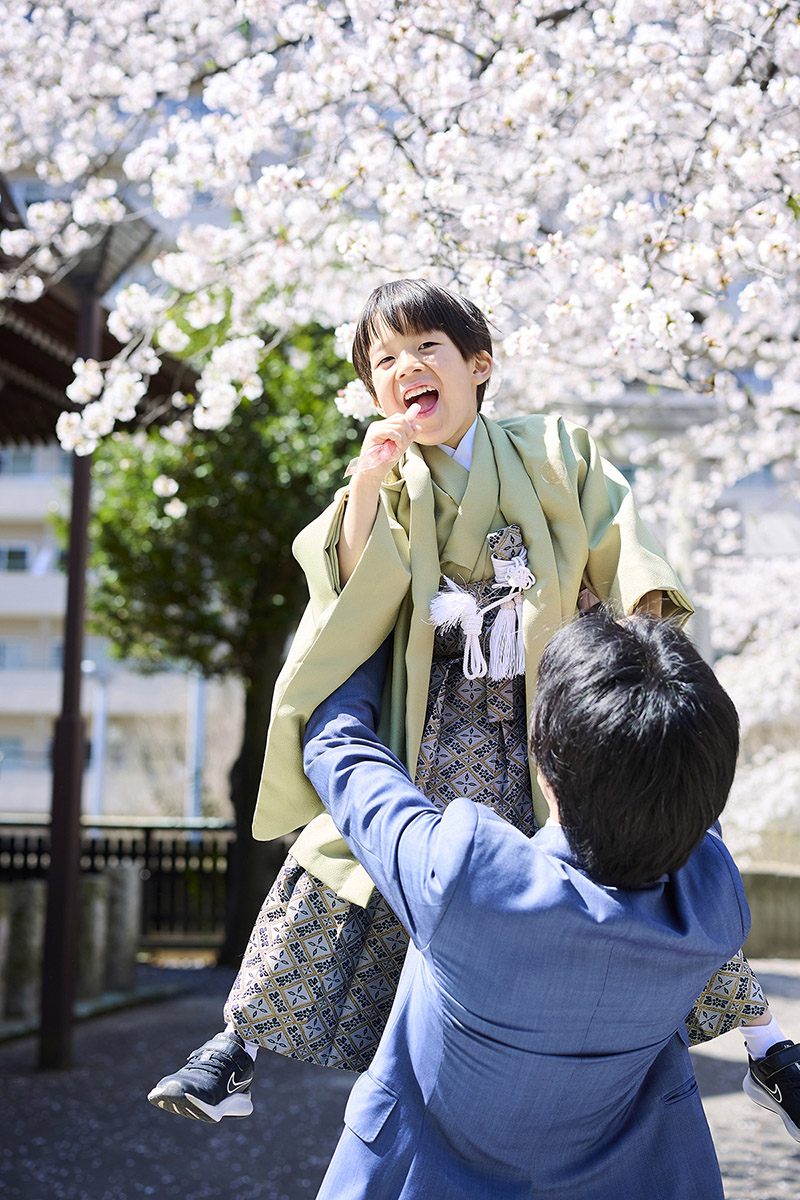 七五三撮影中の5歳