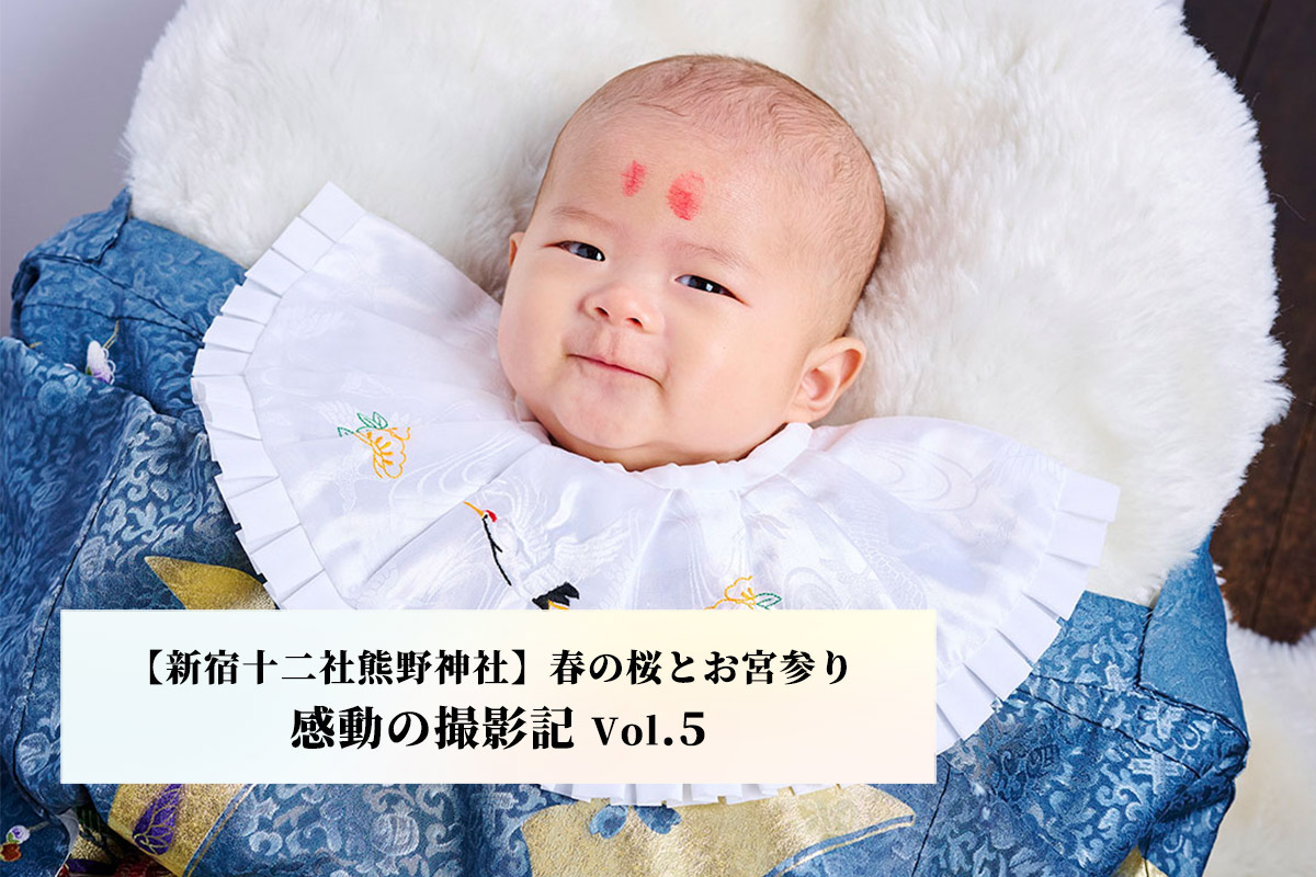 【新宿十二社熊野神社】春の桜とお宮参り撮影記 Vol.5｜感動のロケーション撮影 by 新田写真