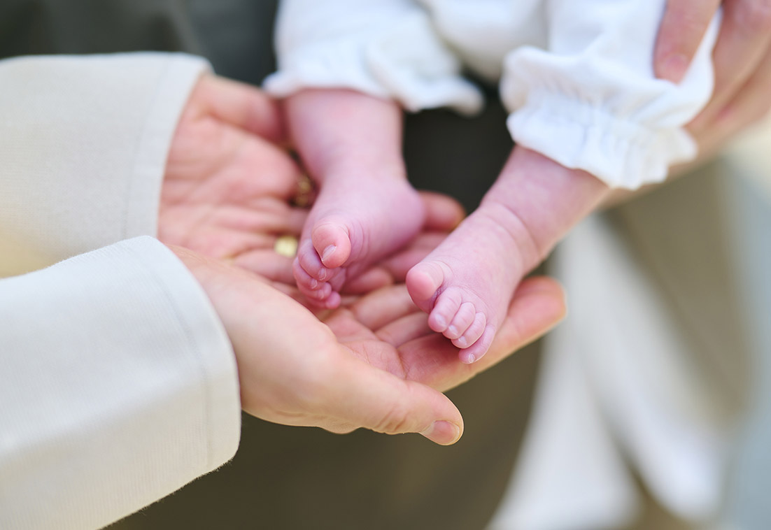 赤ちゃんの足撮影