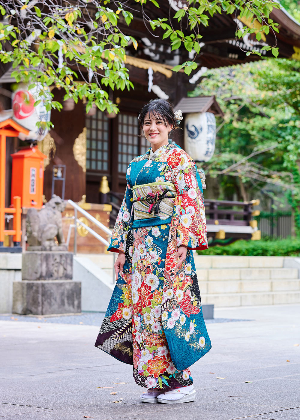 新宿十二社熊野神社での成人記念写真