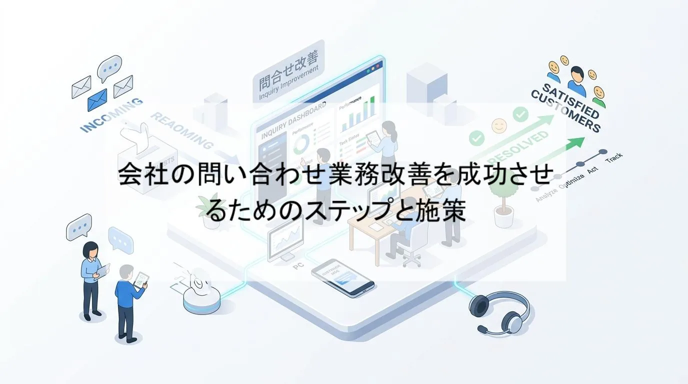 会社の問い合わせ業務改善を成功させるためのステップと施策の解説図 1