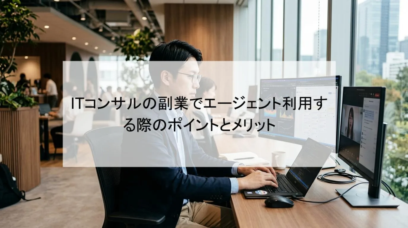 ITコンサルの副業でエージェント利用する際のポイントとメリットの解説図 1