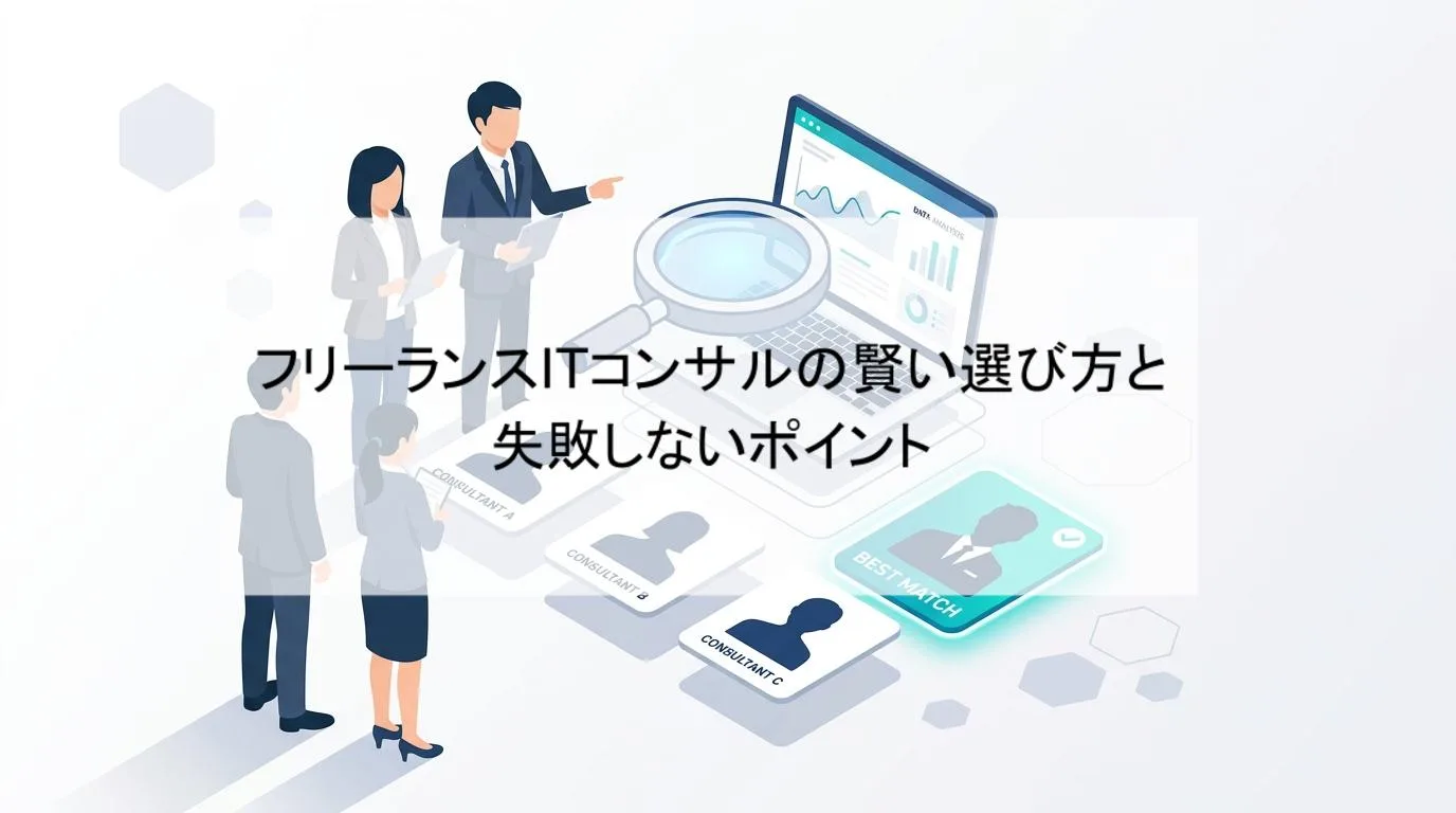 フリーランスITコンサルの賢い選び方と失敗しないポイントの解説図 1