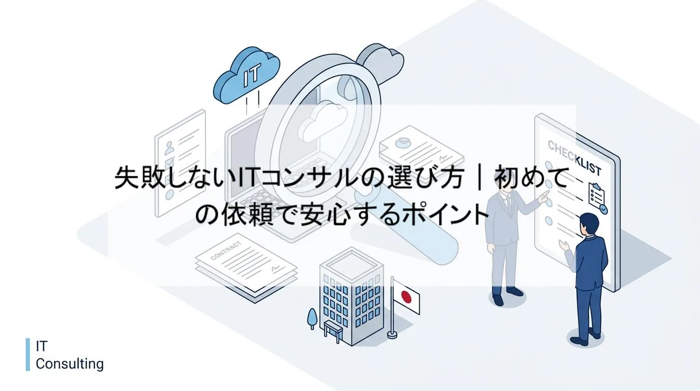 失敗しないITコンサルの選び方|初めての依頼で安心するポイントの解説図 1