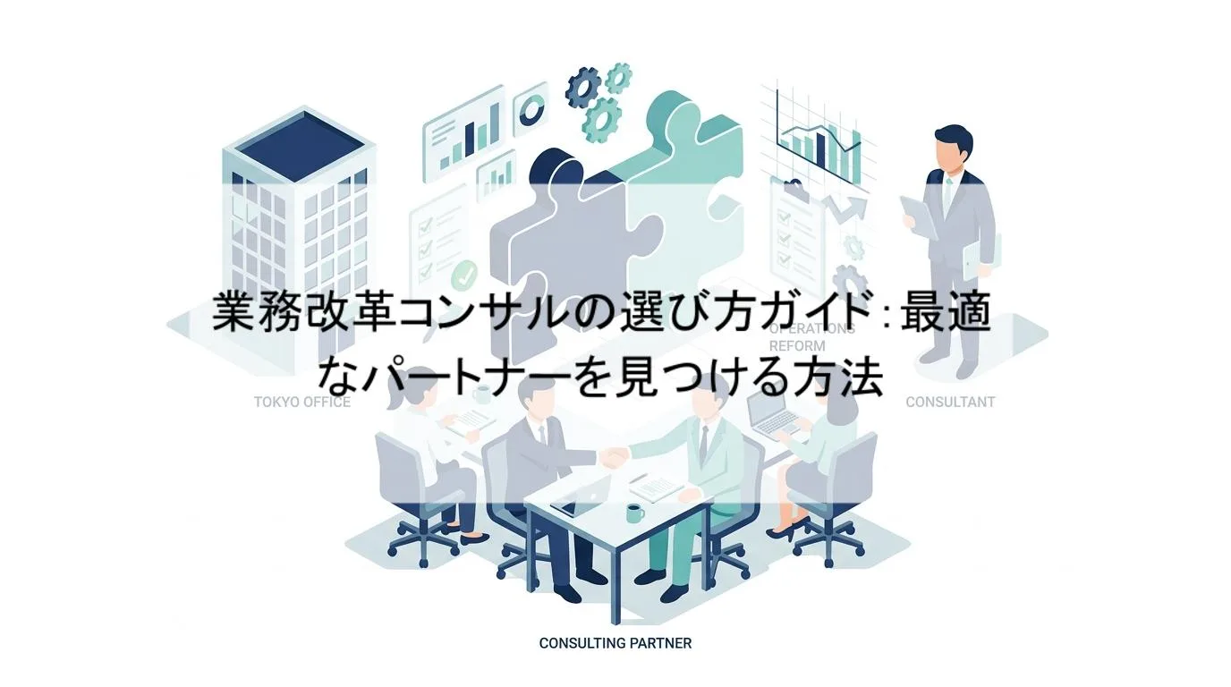 業務改革コンサルの選び方ガイド：最適なパートナーを見つける方法の解説図 1