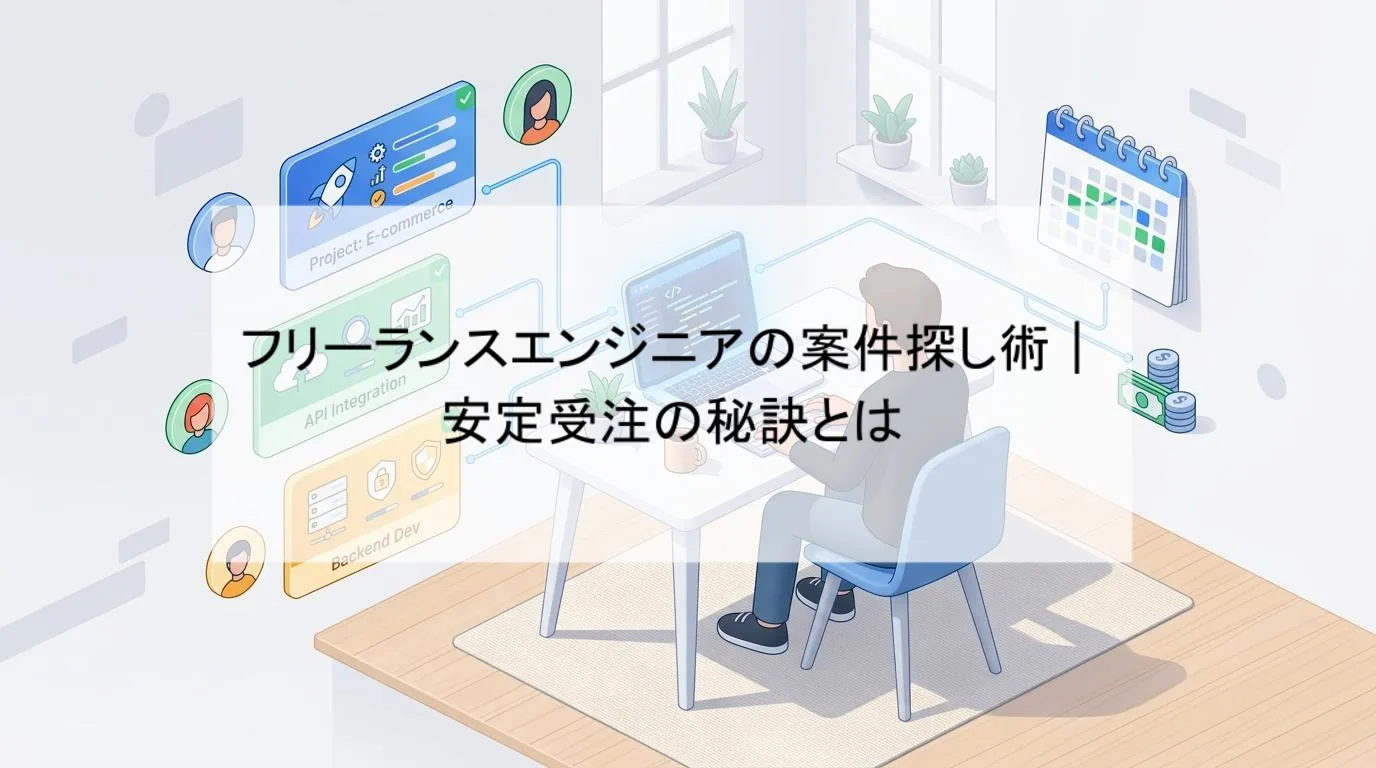 フリーランスエンジニアの案件探し術｜安定受注の秘訣とはの解説図 1