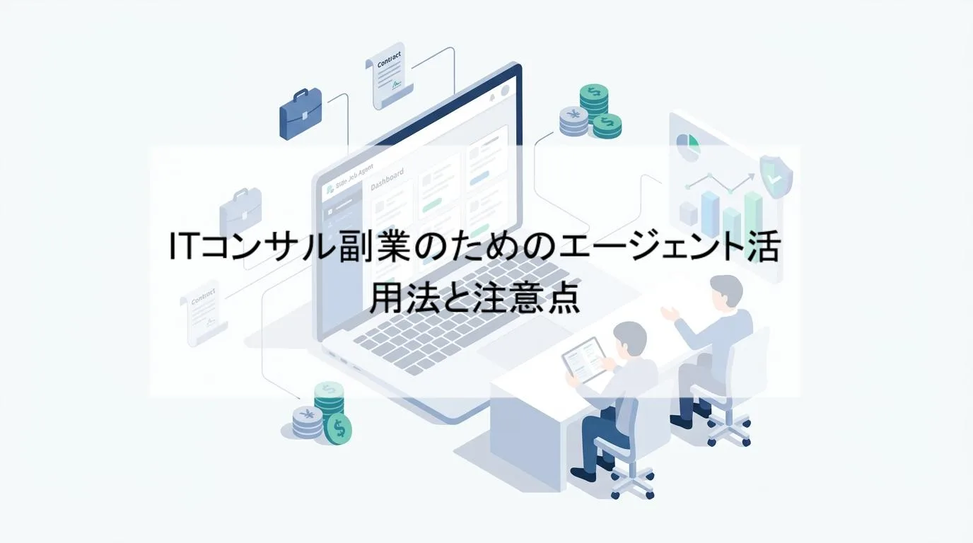 ITコンサル副業のためのエージェント活用法と注意点の解説図 1