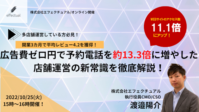 広告費ゼロ円で予約電話を約13.3倍に増やした店舗運営の新常識を徹底解説!のサムネイル