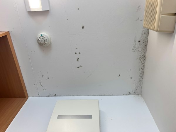 学生寮の部屋に発生したカビの除去と防カビ｜施工前