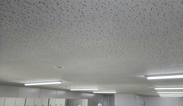 更衣室の天井に広がったカビがロッカーにも！｜施工後