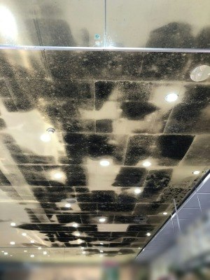 スーパーマーケットの天井にカビはなぜ生える？｜施工前