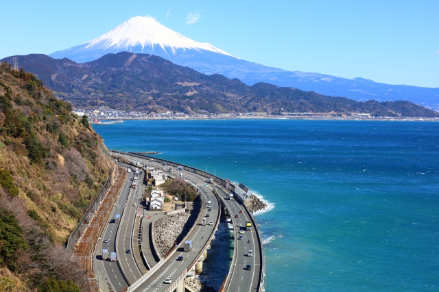 富士山と高速道路