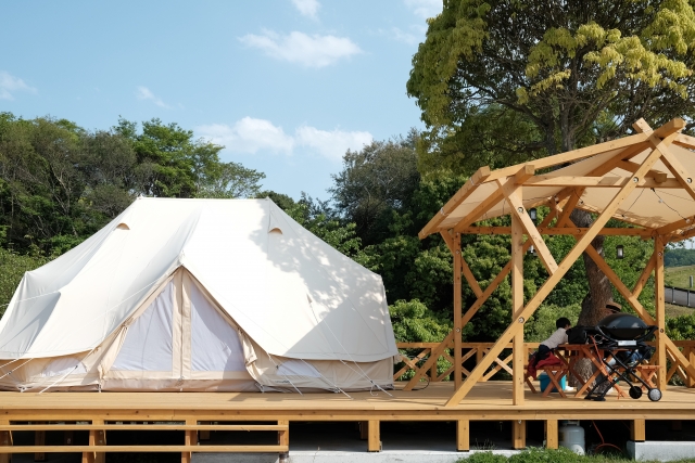 グランピングとバーベキュー施設