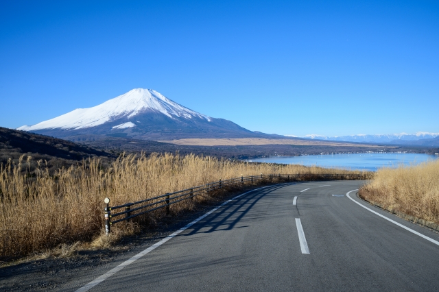 山中湖への道路