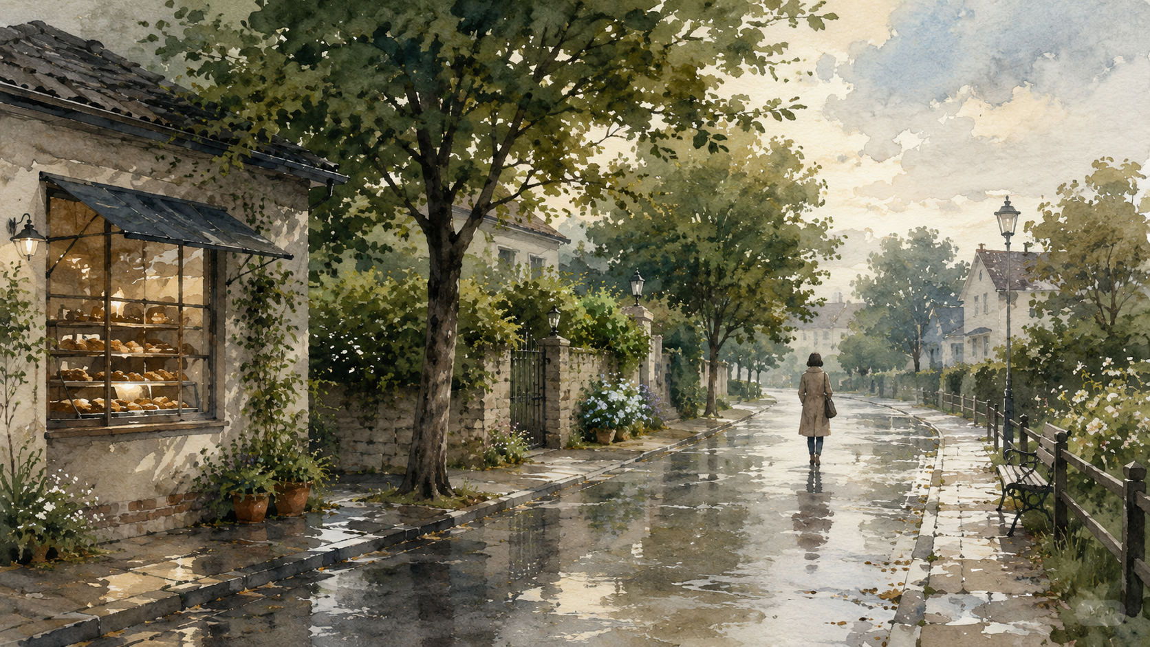 雨上がりの散歩