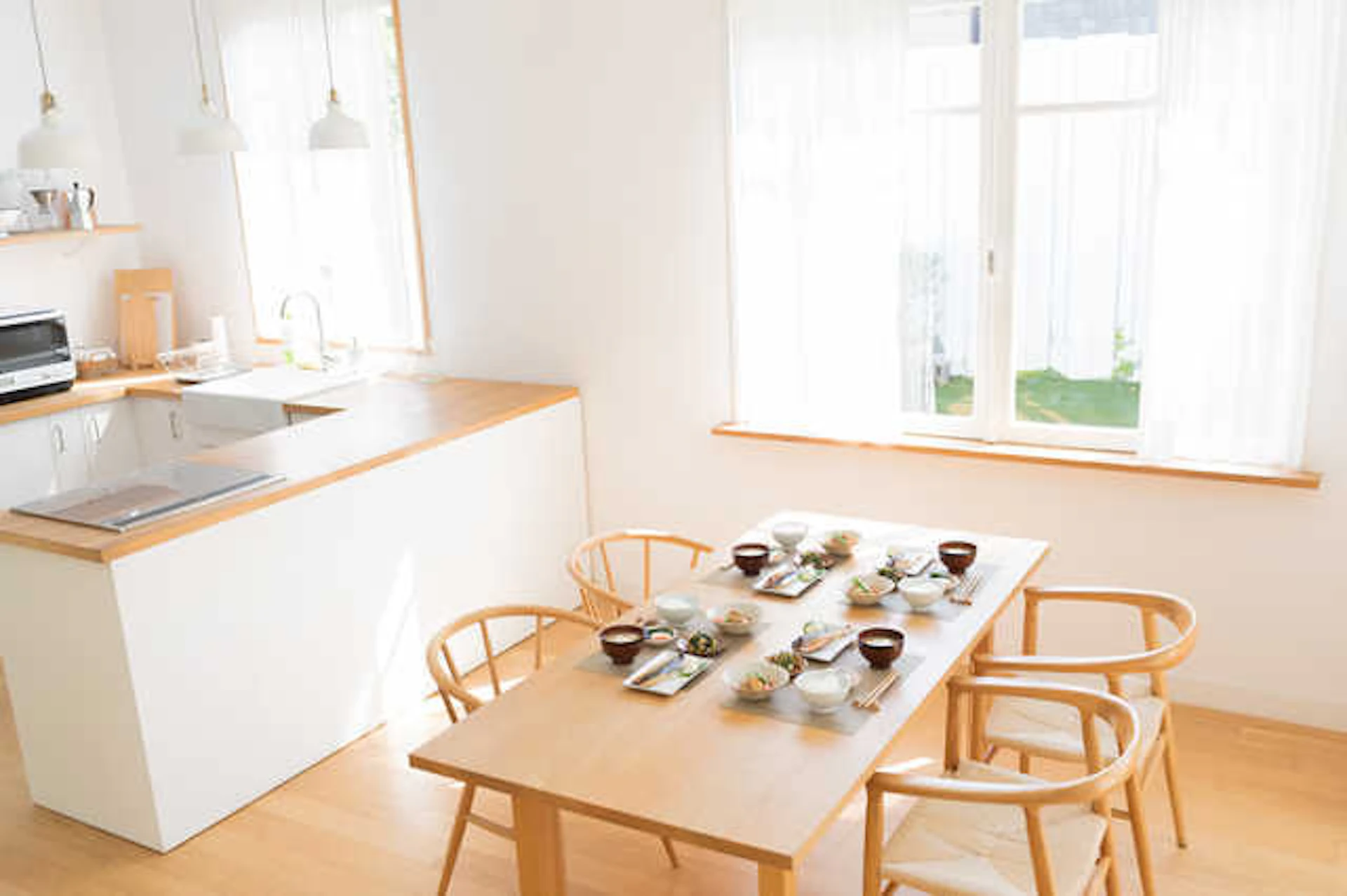 リビングを見渡せる