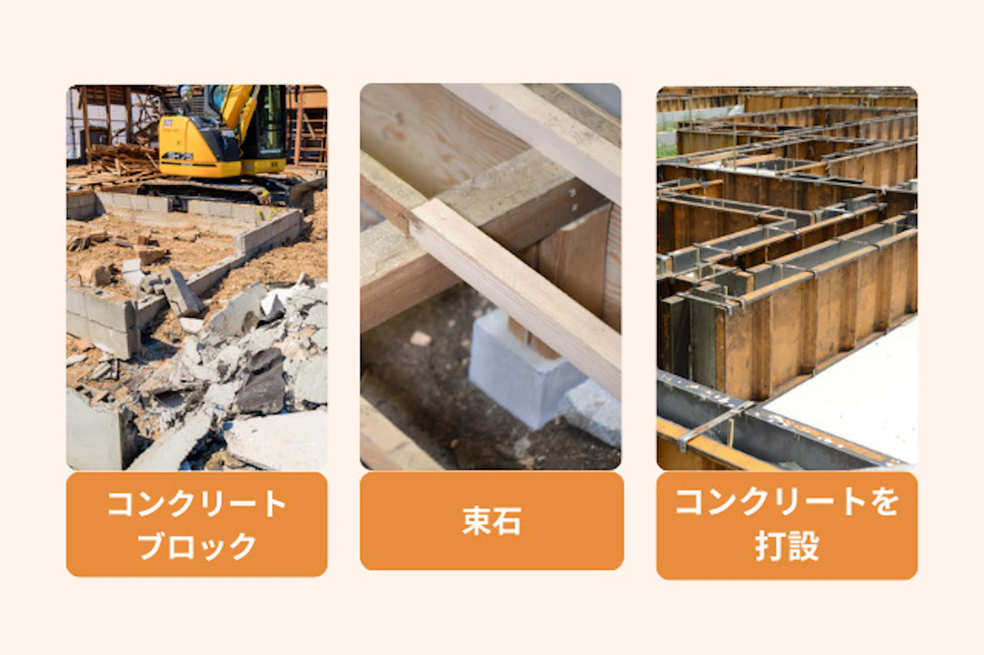 ウッドデッキの基礎の種類と特徴