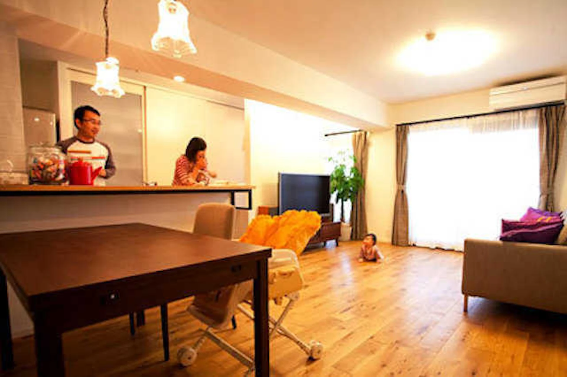 ① 対面キッチンのあるLDKにするのが人気