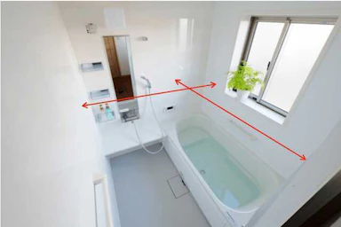 ユニットバス(お風呂・浴室)の一般的なサイズ、足がのばせるのはどれくらい？