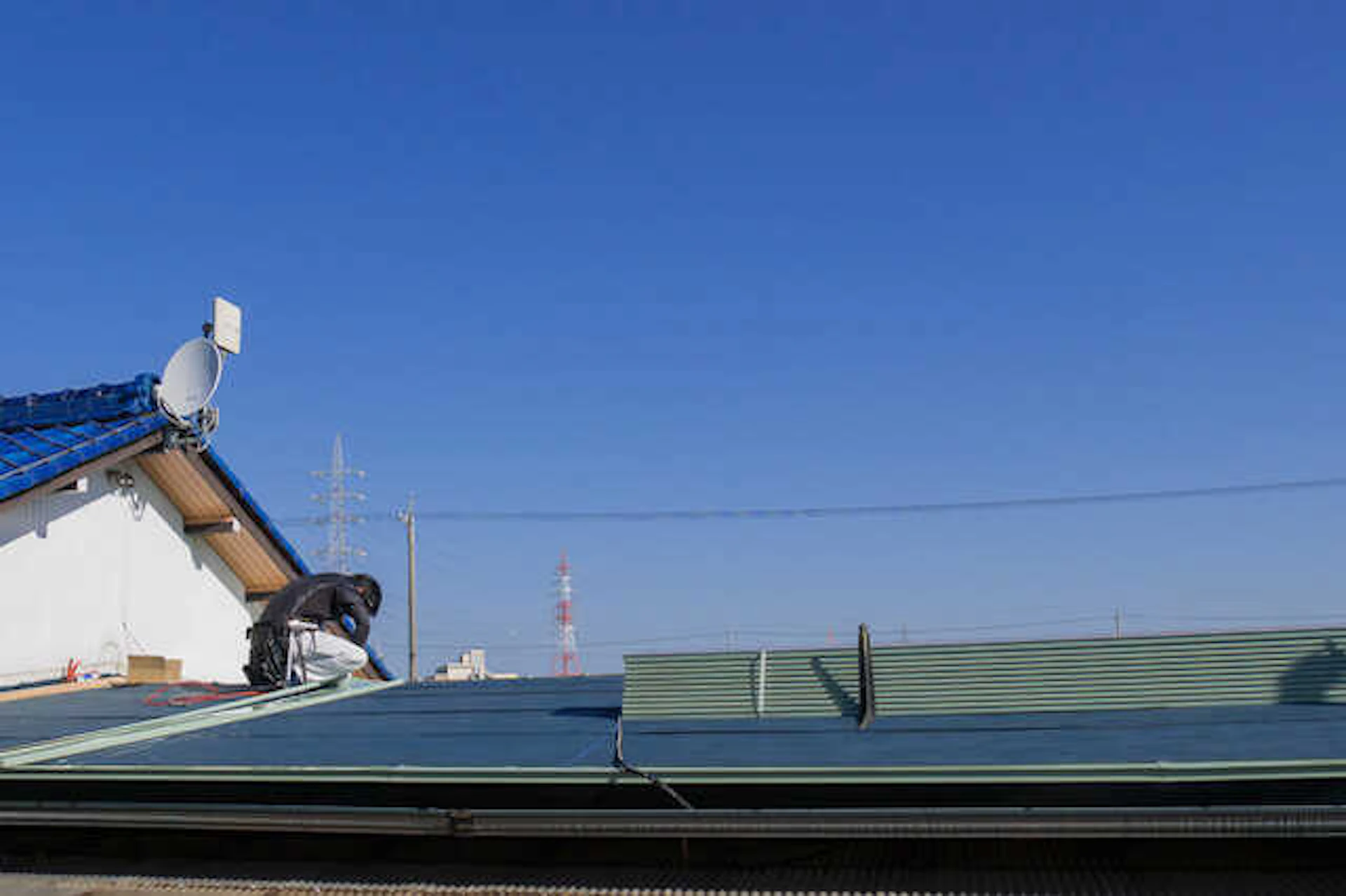 ジンカリウム(自然石粒付き)鋼板屋根