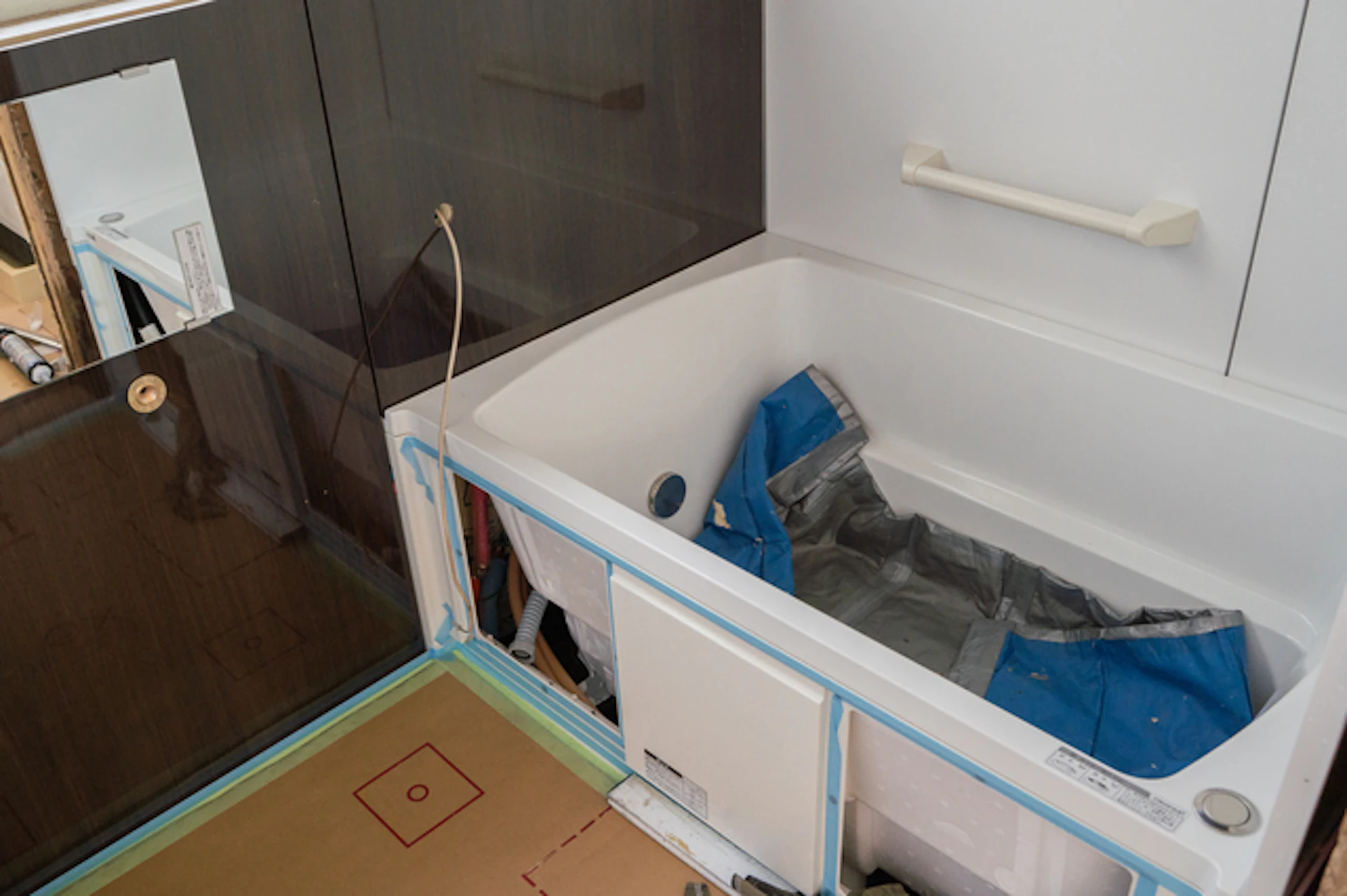 マイクロバブルのお風呂を設置する施工作業の流れ