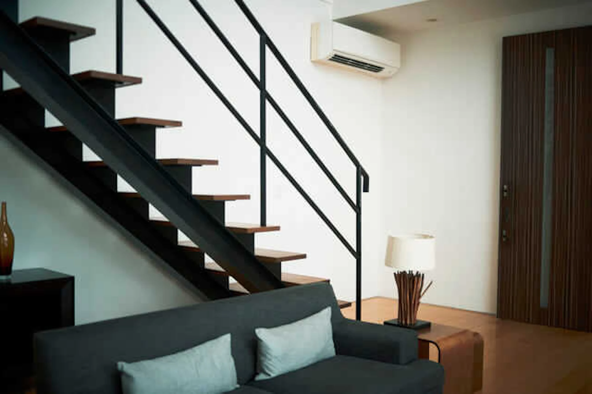 階段自体の位置も工夫を