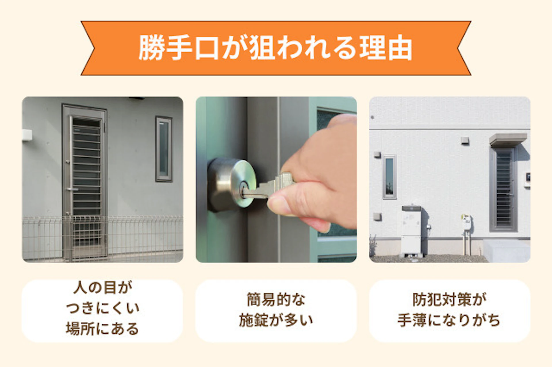 なぜ勝手口が狙われる?