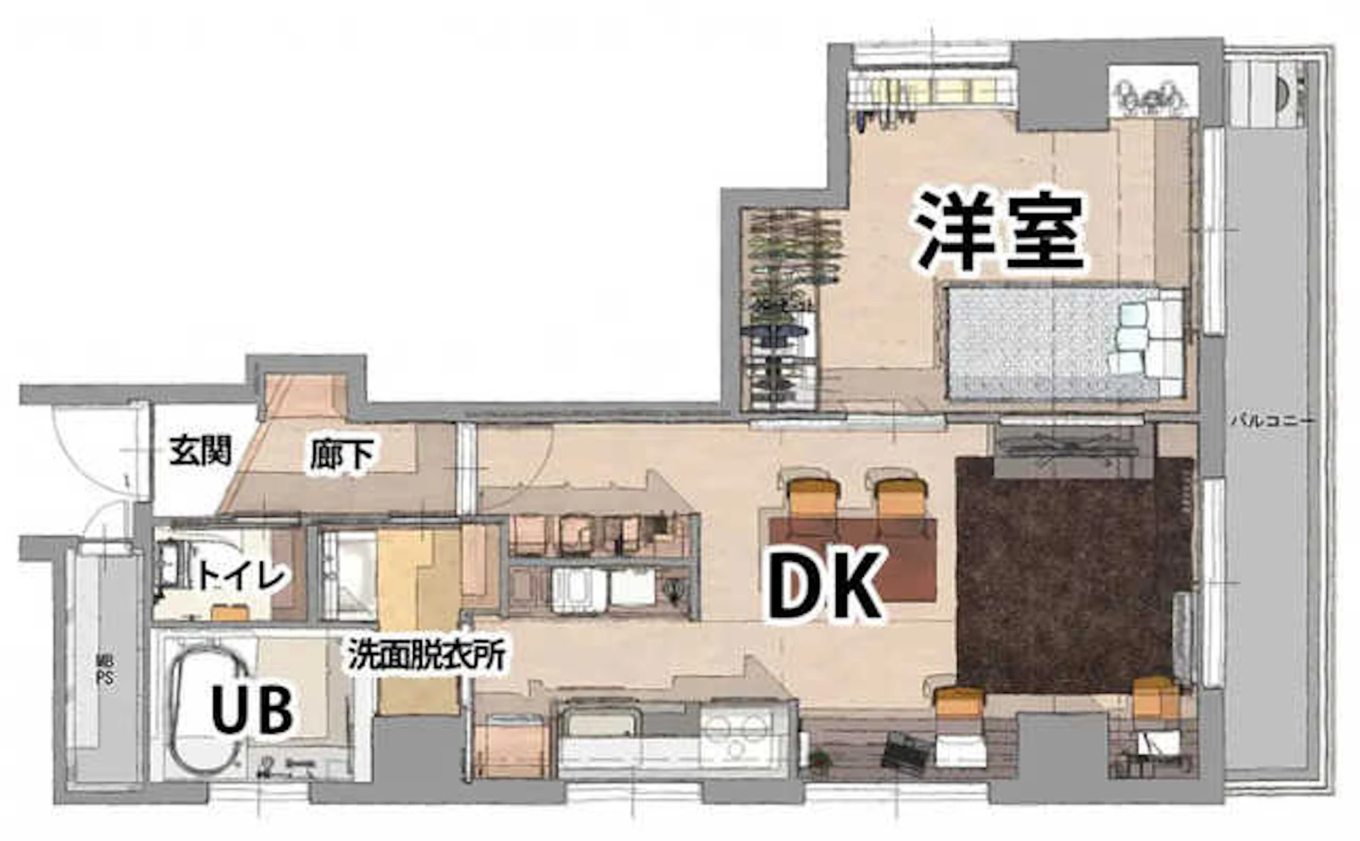 スケルトンリフォーム施工後の間取り図